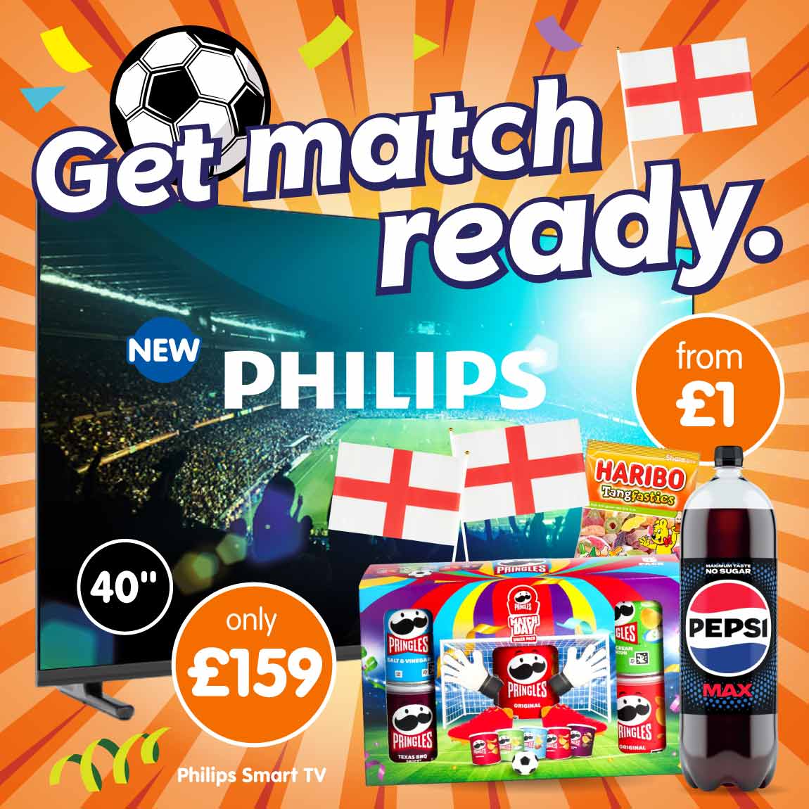 Get match ready at B&M.