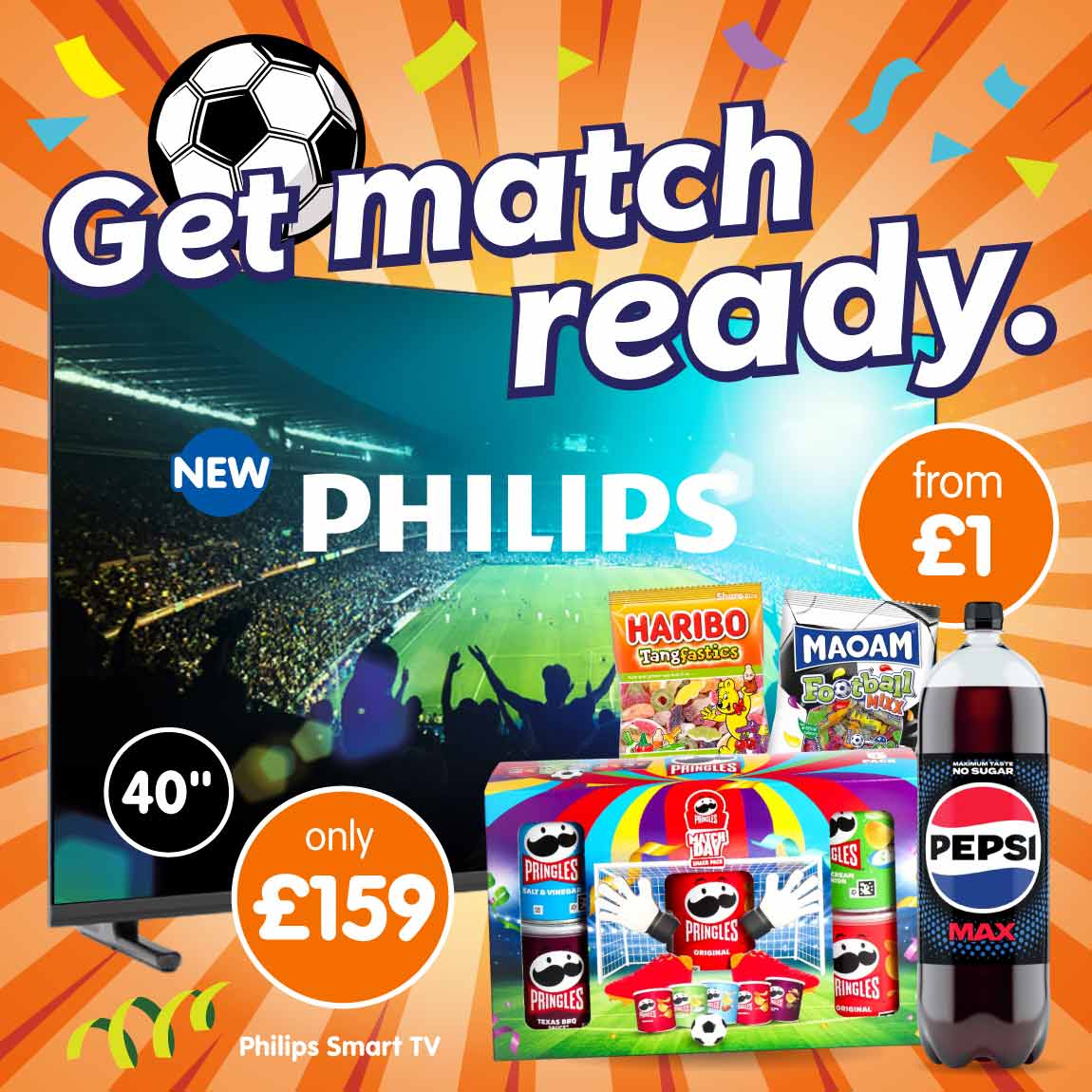 Get match ready at B&M.