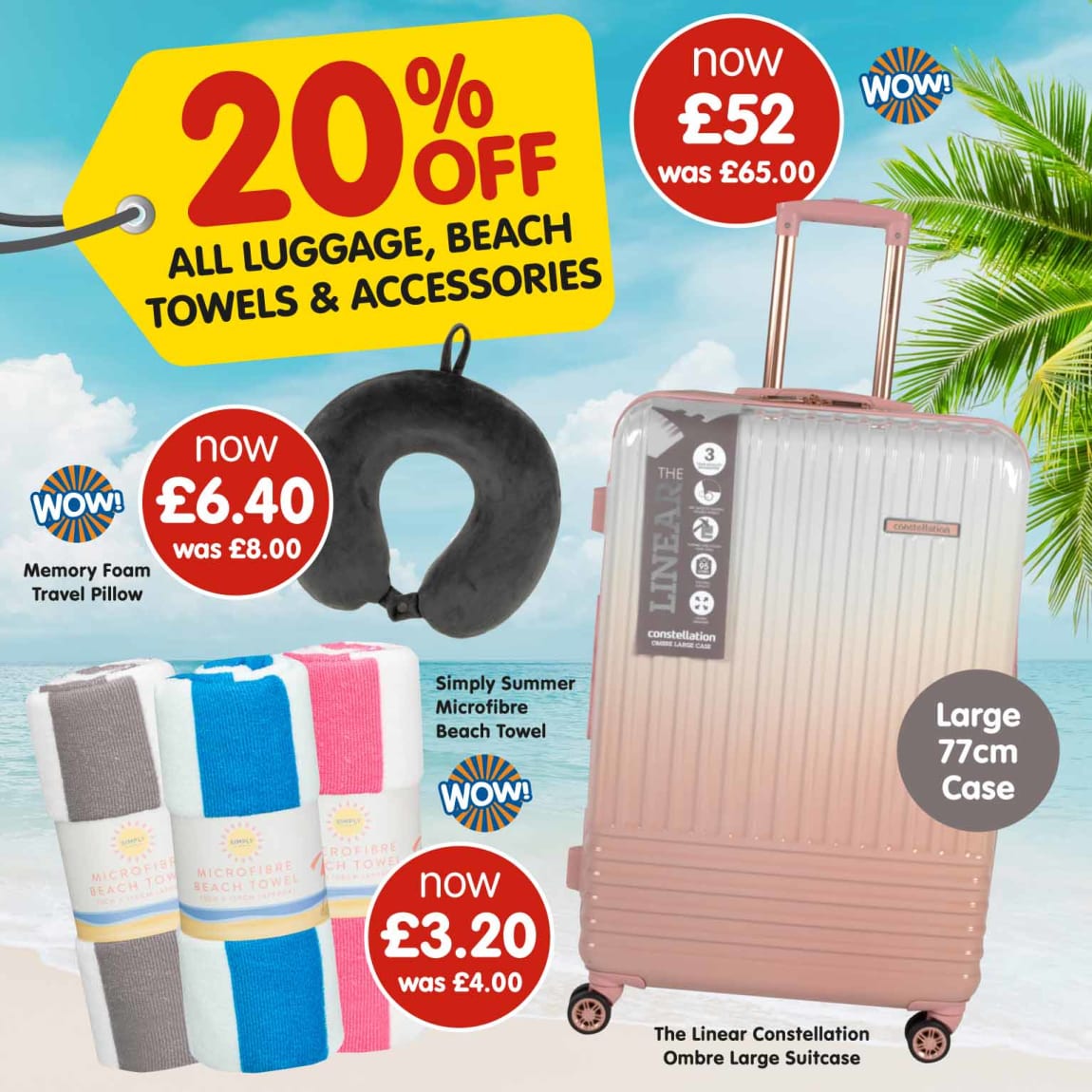 20% off Luggage & Accessories at B&M.