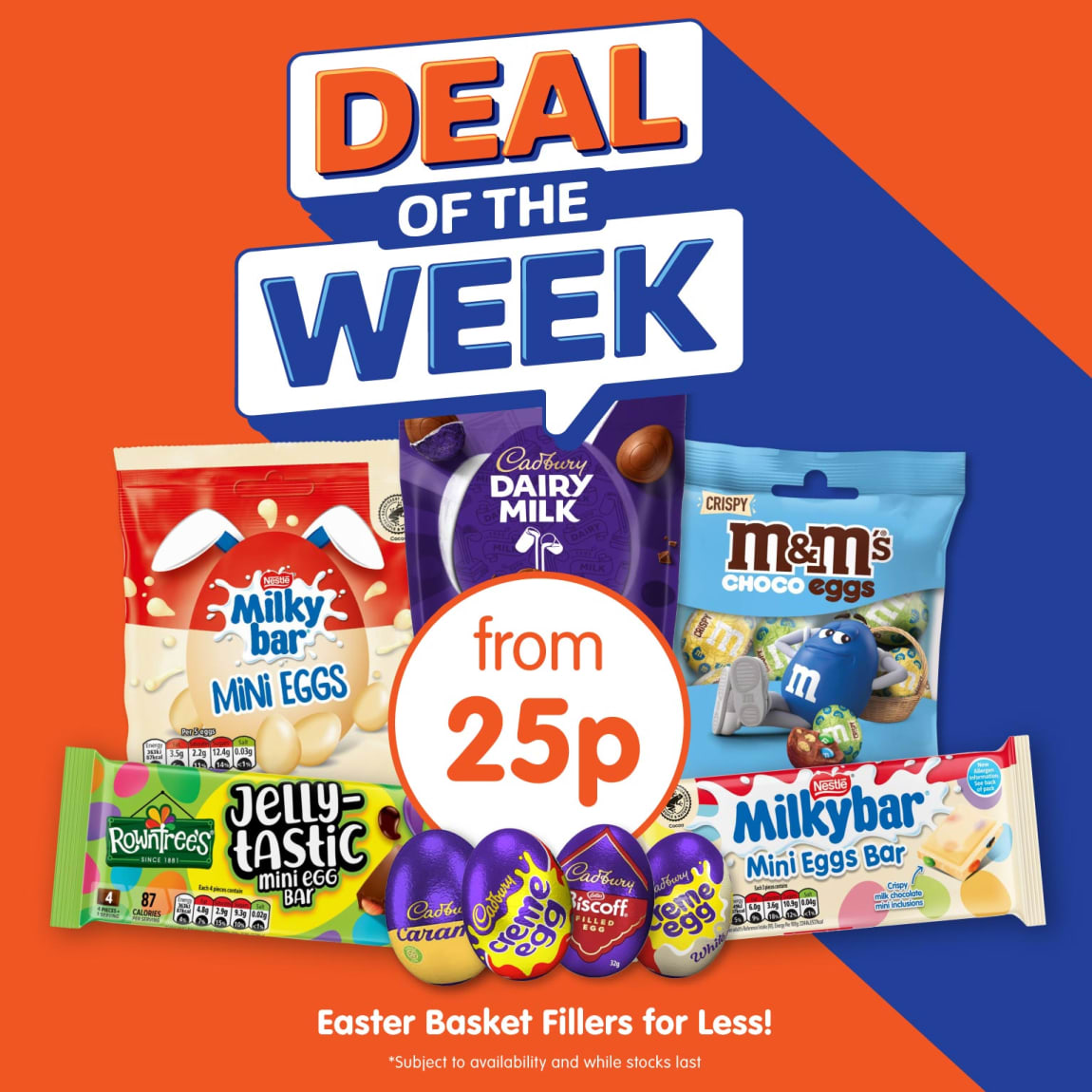 B&M Easter Basket Savers from 25p. Square.