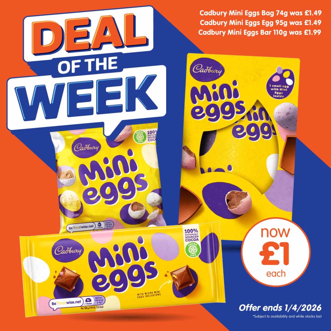 B&M Deal of the Week - Cadbury Mini Eggs.