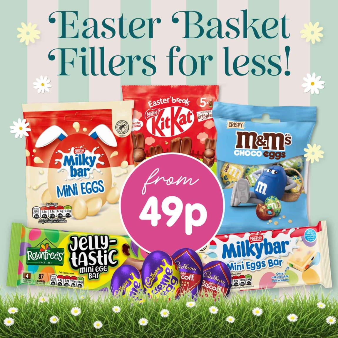 B&M Easter Basket Savers from 49p. Square.