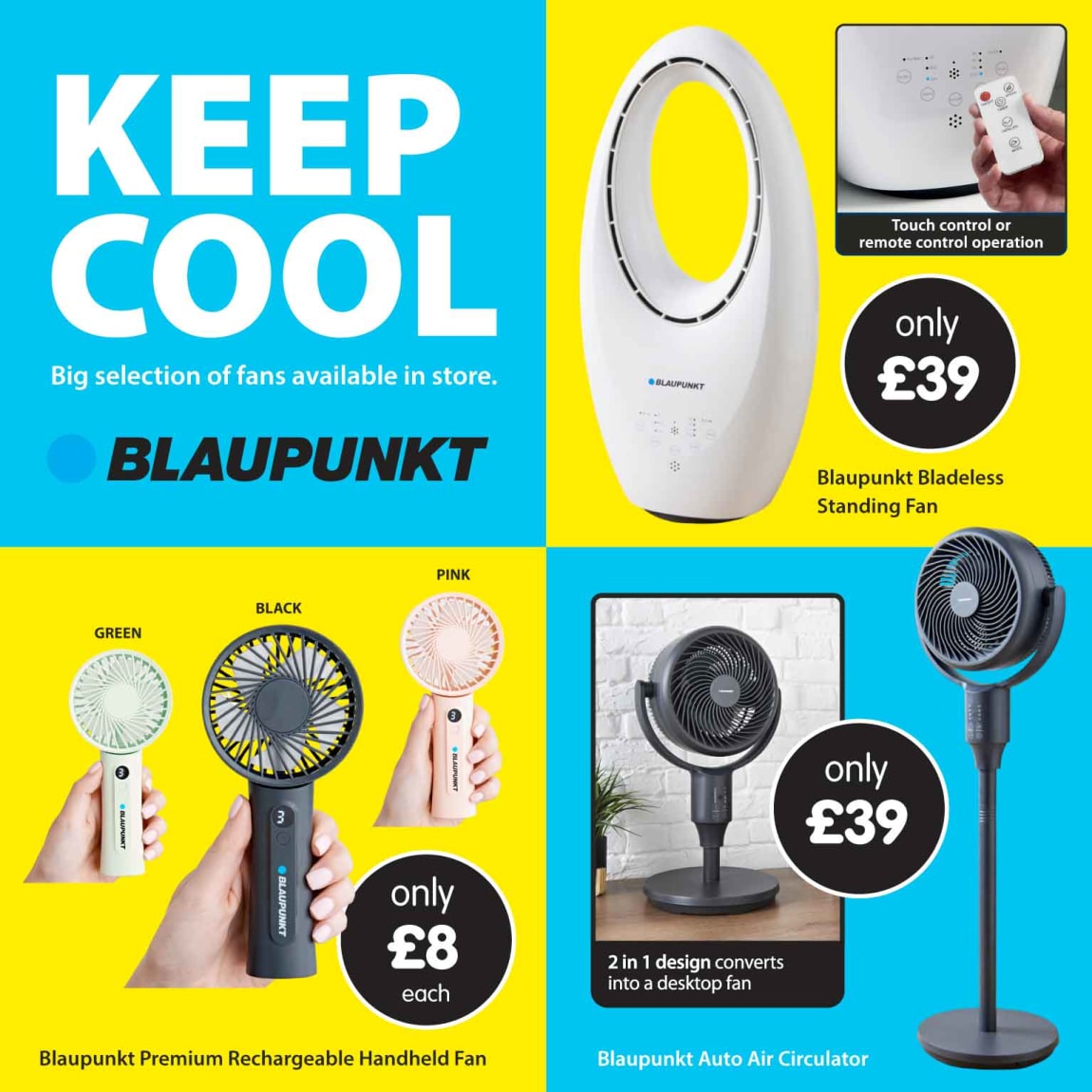 Save on fans at B&M.
