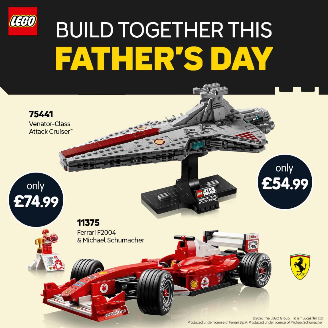 Save on LEGO Father's Day Gifts at B&M.