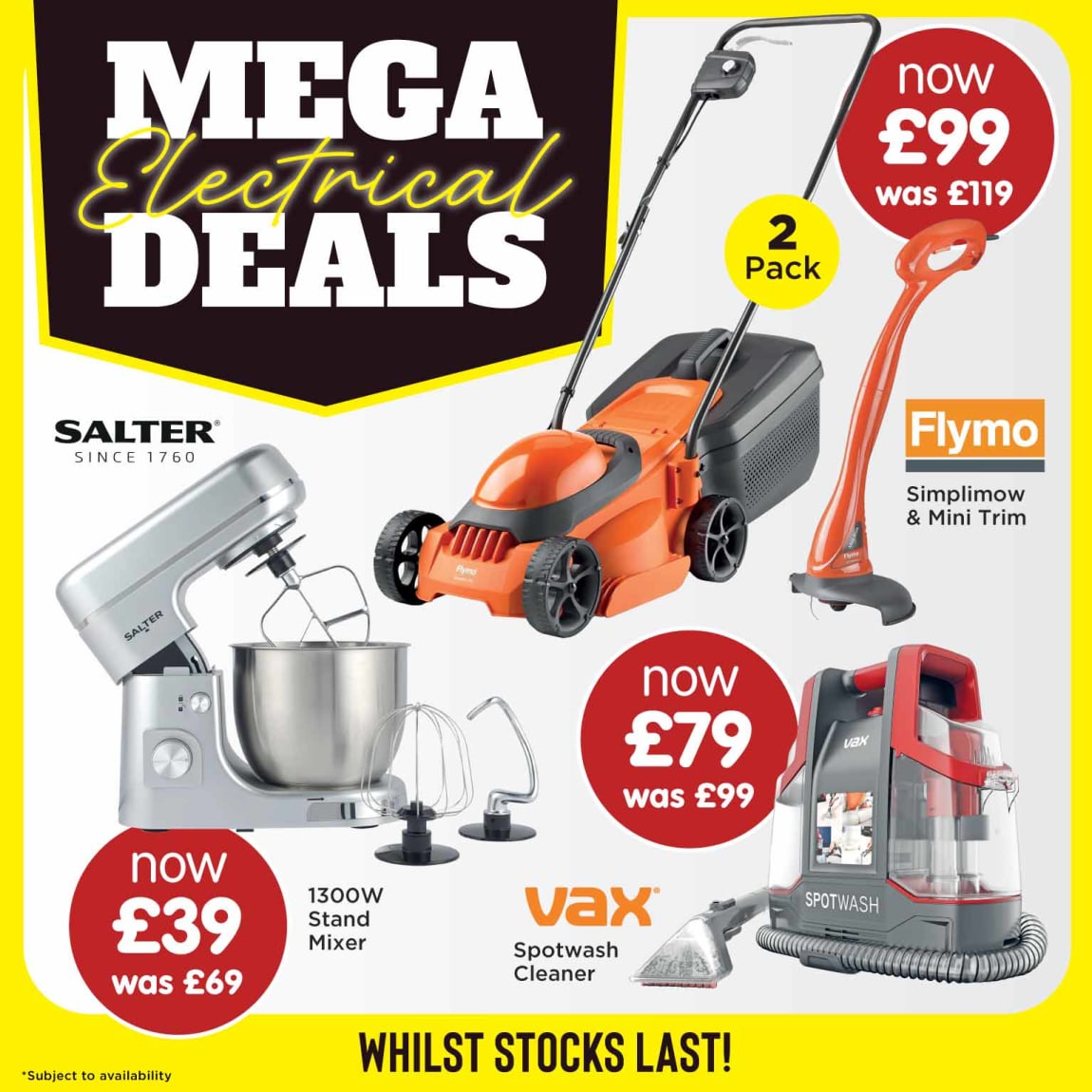 B&M Mega Electrical Deals.