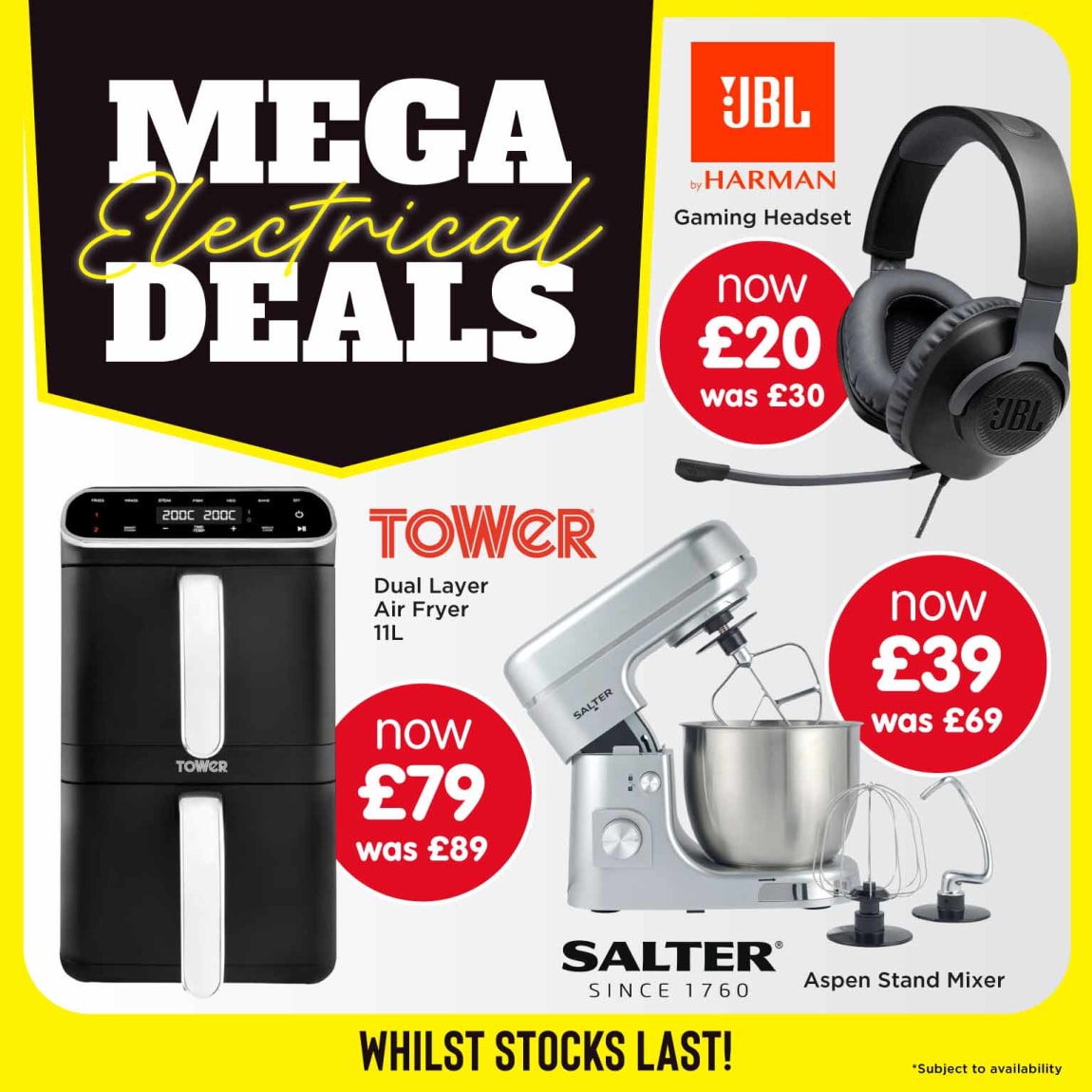 B&M Mega Electrical Deals.