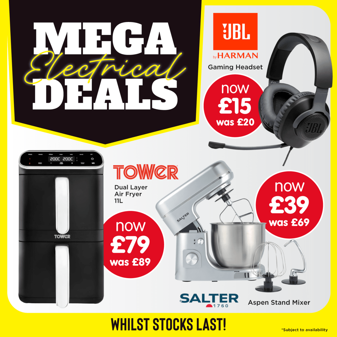 B&M Mega Electrical Deals.