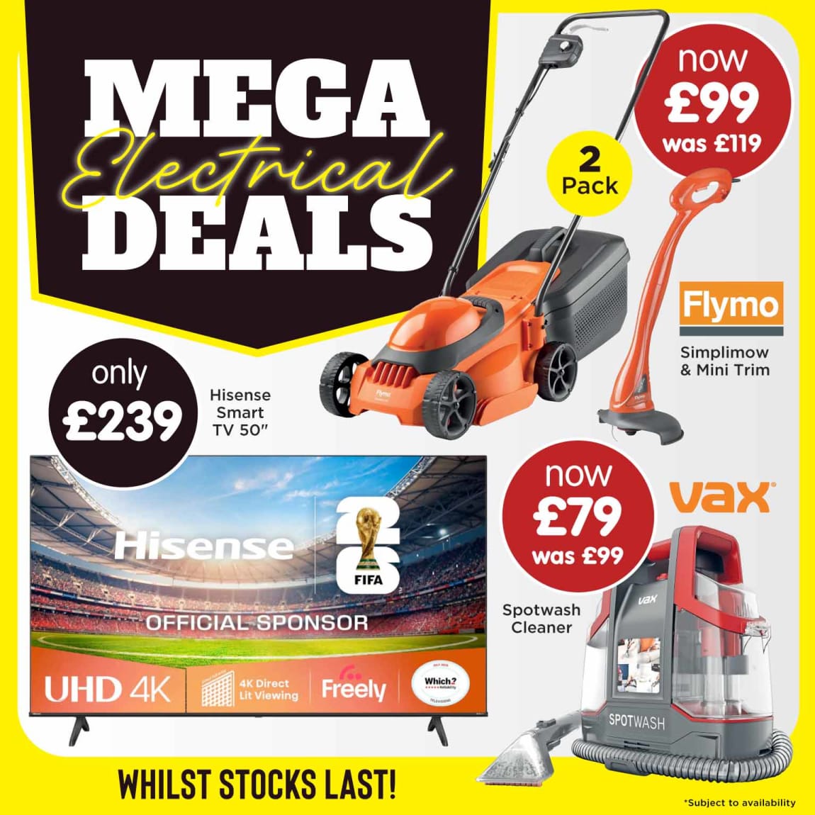 B&M Mega Electrical Deals.