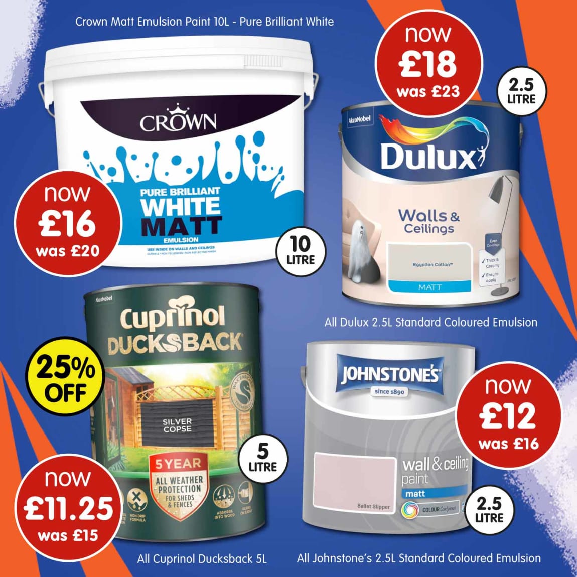 Bank Holiday Paint Promotions at B&M.