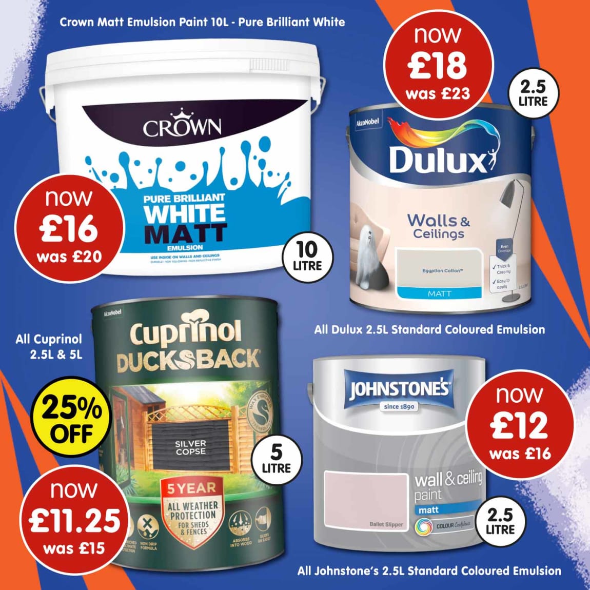 Bank Holiday Paint Promotions at B&M.