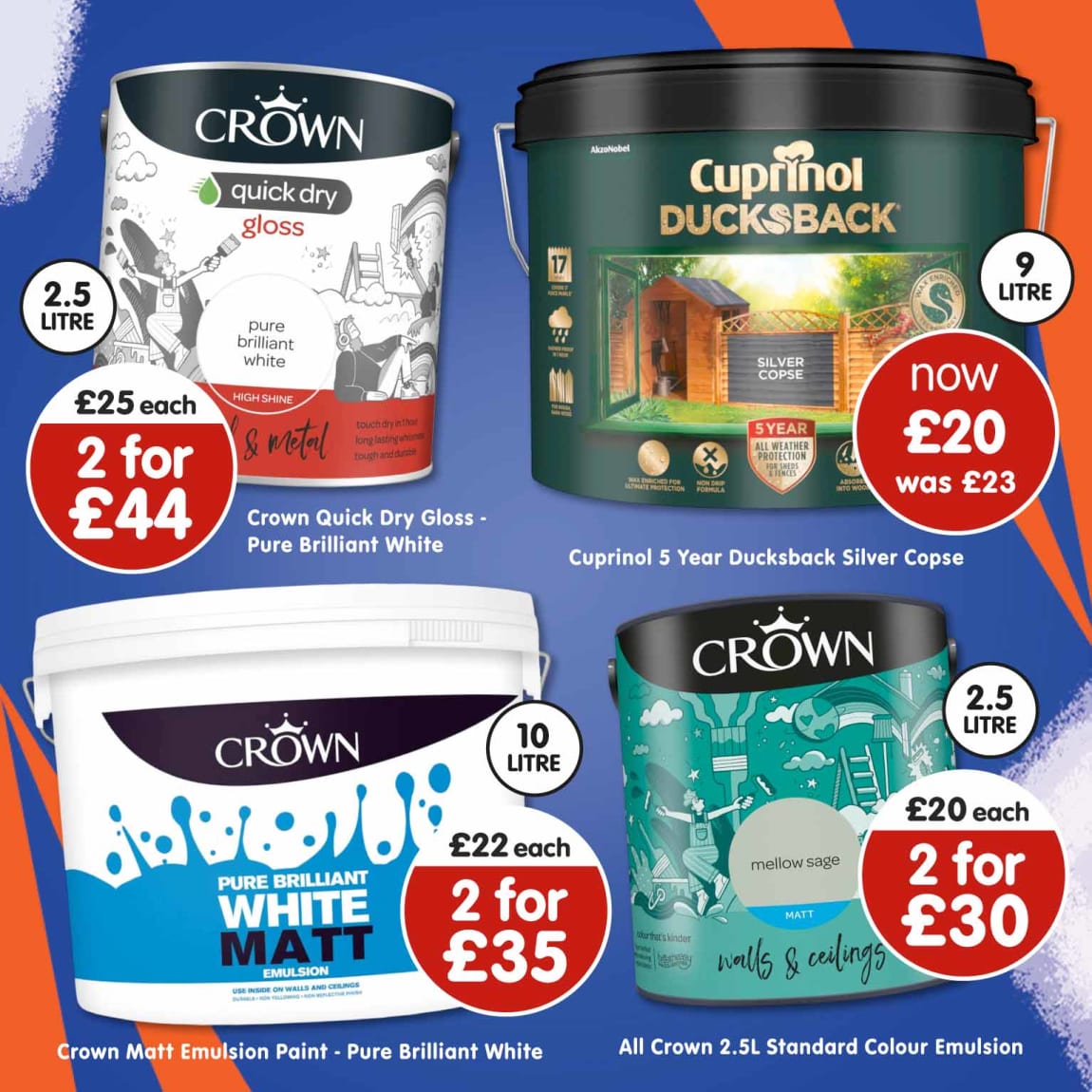 Save on paint at B&M.