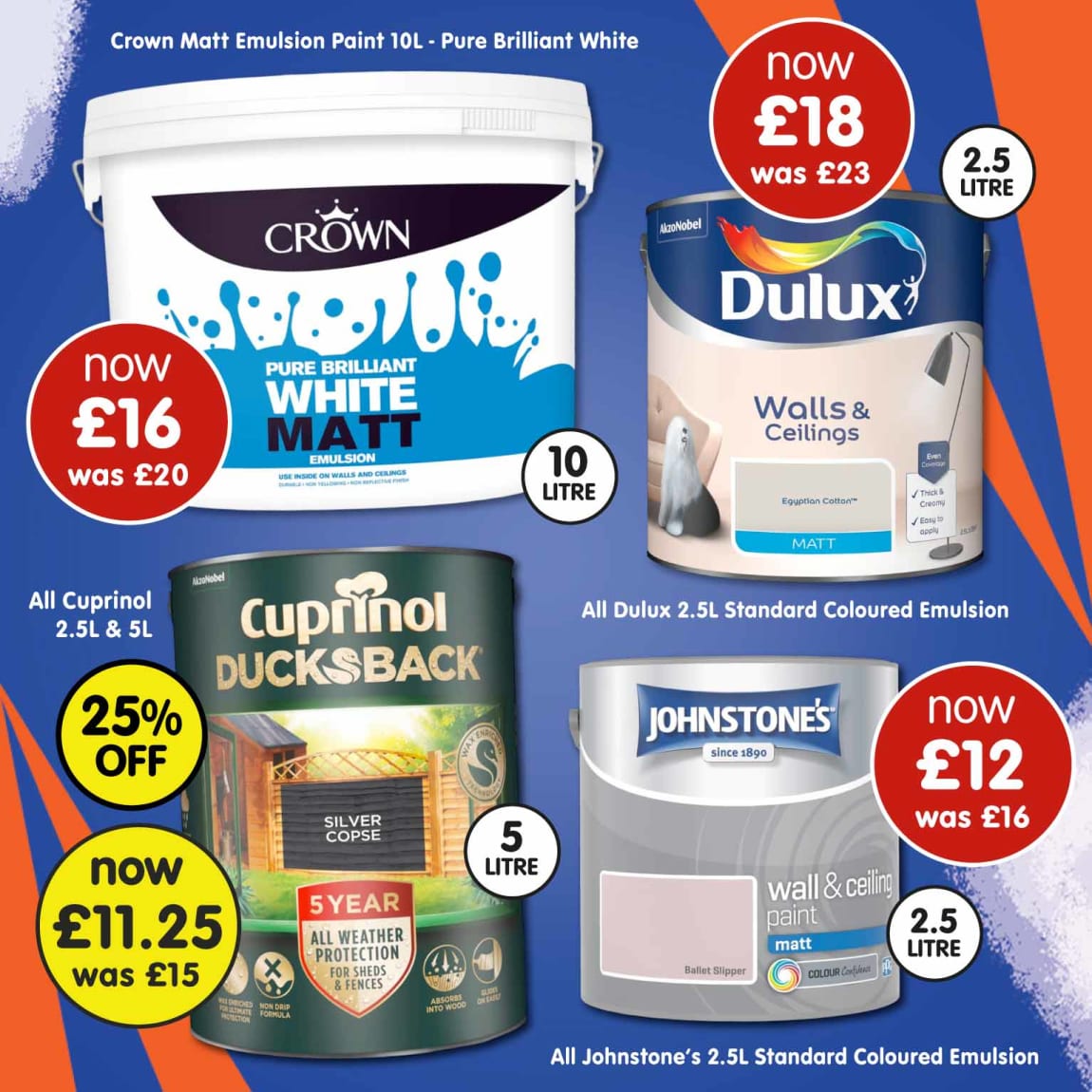 Bank Holiday Paint Promotions at B&M.