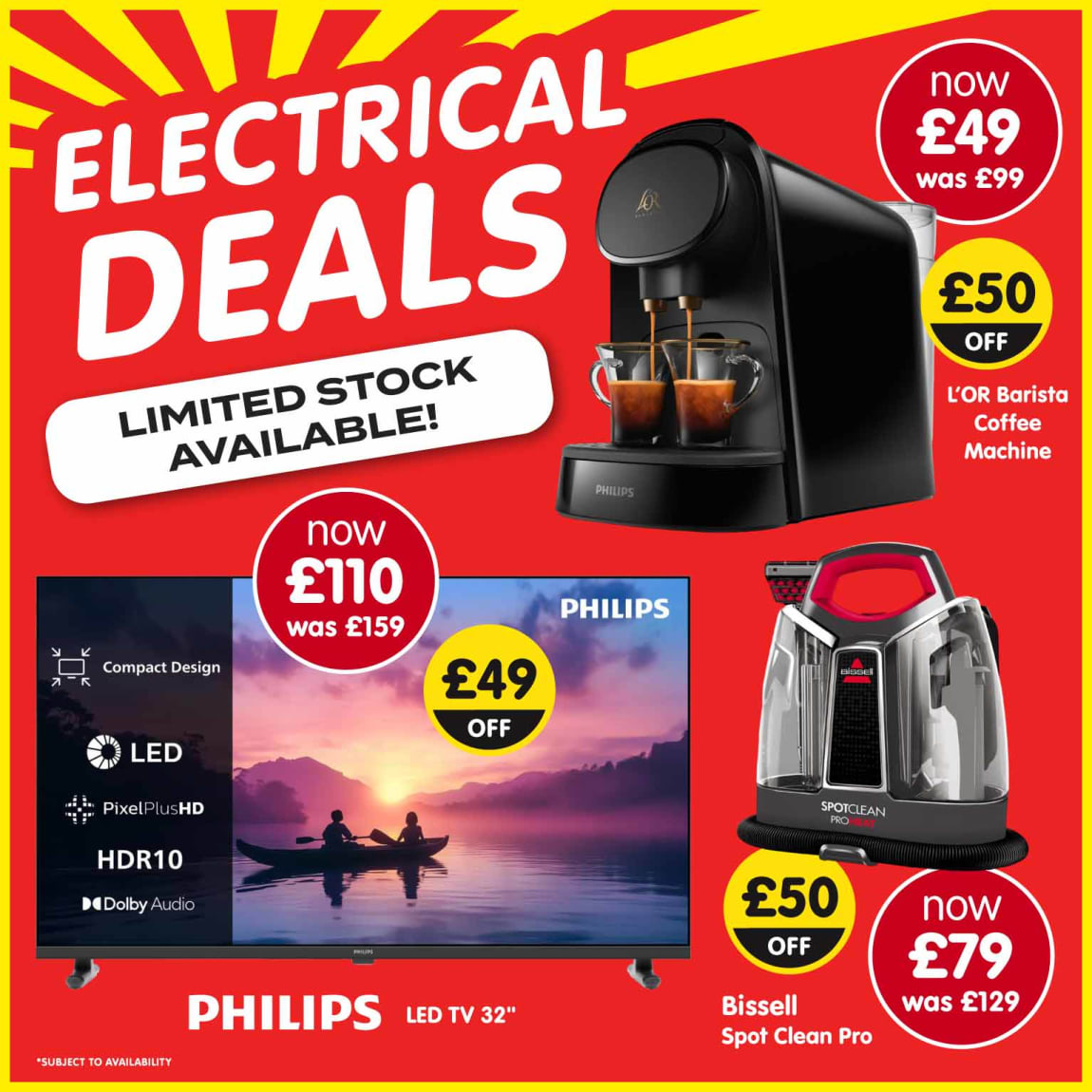 Electrical Deals at B&M. Square.