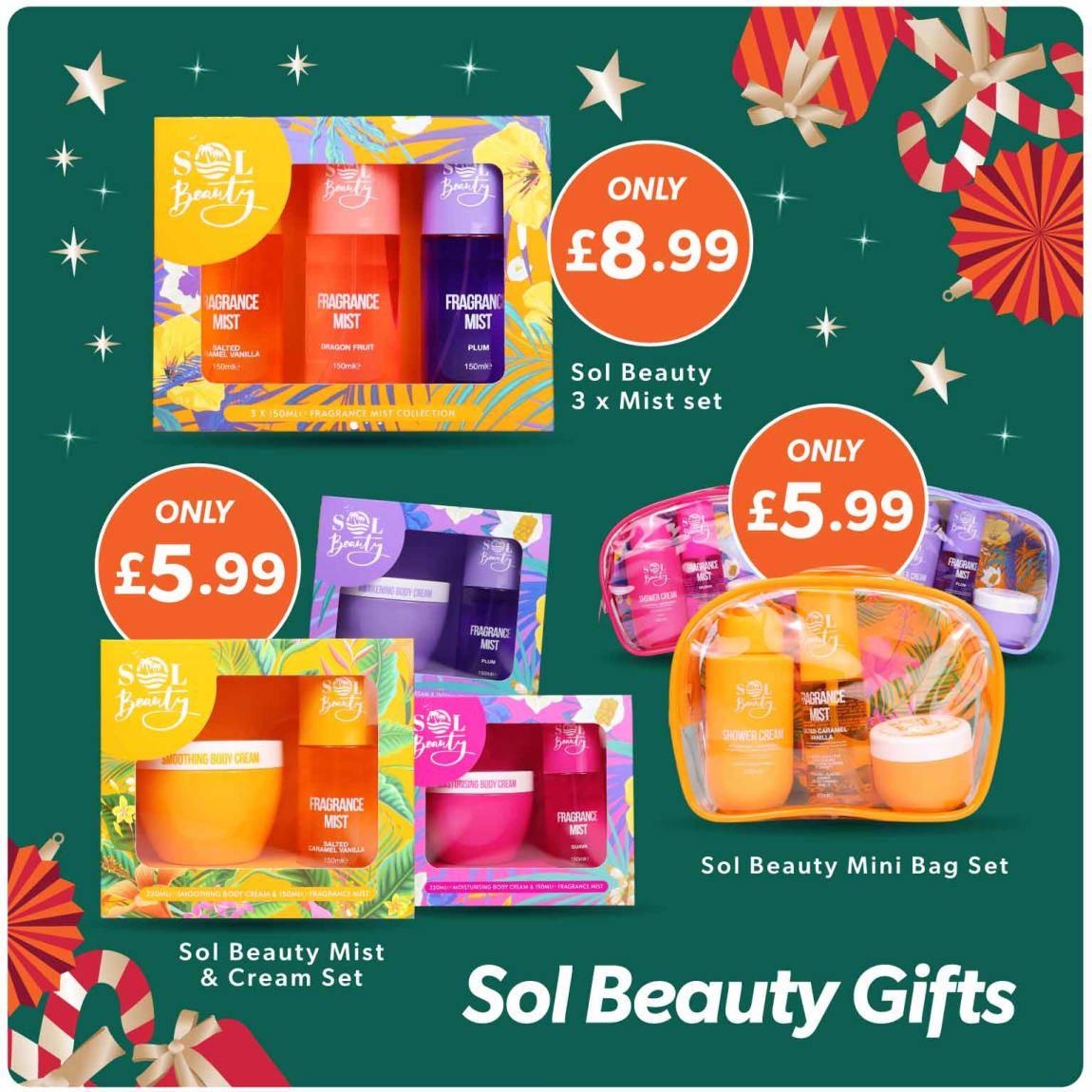 Sol Beauty Gifts at B&M.