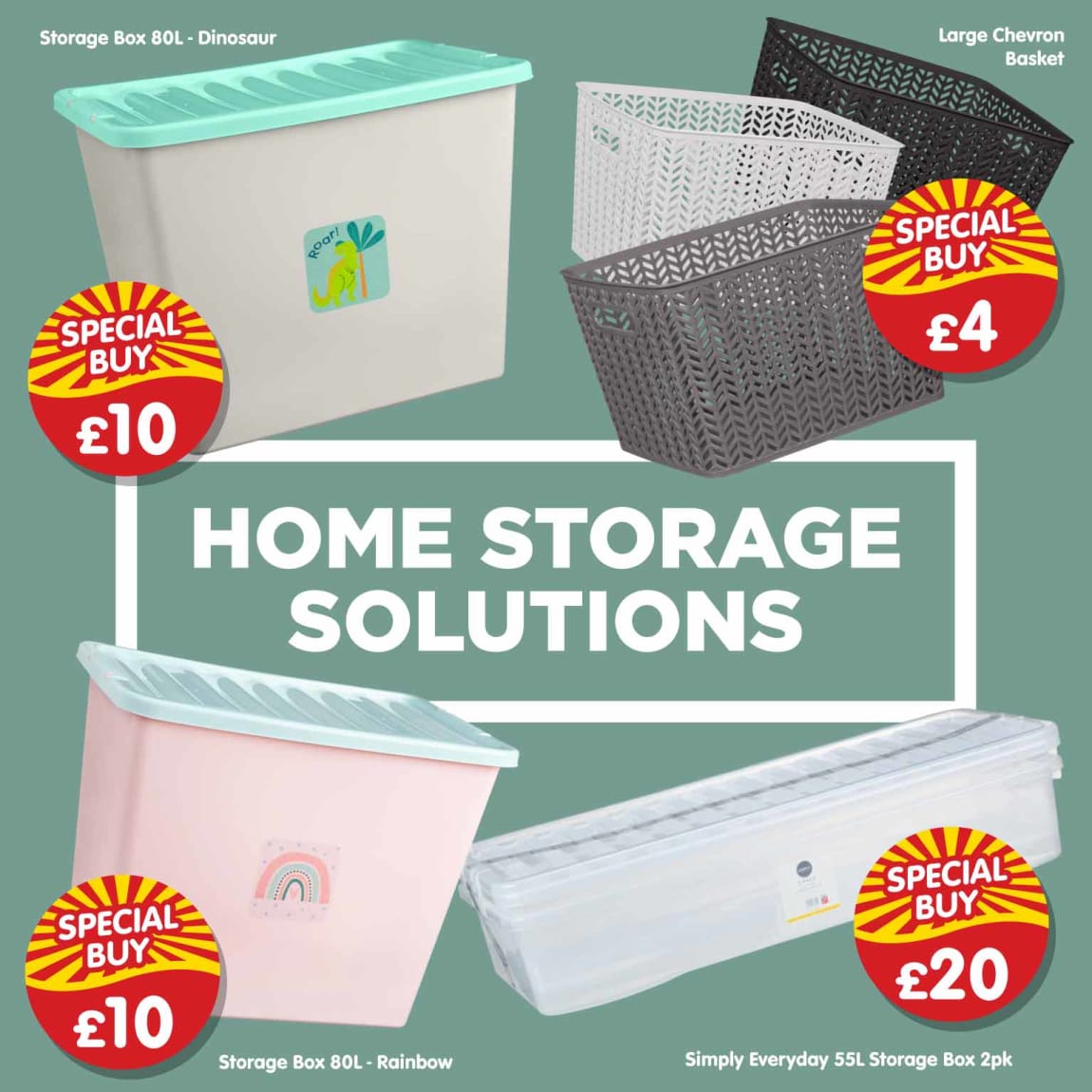 Home Storage Solutions at B&M.