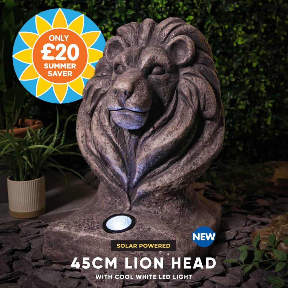 B&M Solar Powered Lion Head.