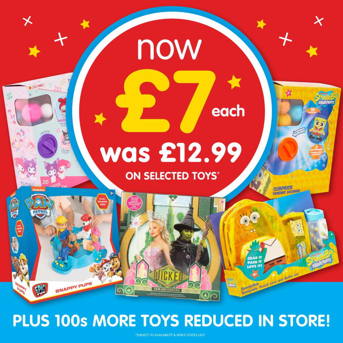 Save on Toys at B&M.