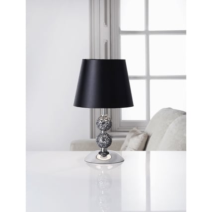 Zoe Mosaic Table Lamp Black ZOE Crackle Mosaic Table Lamp Black or