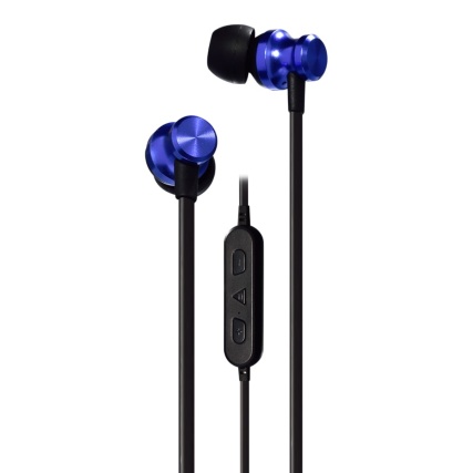 Goodmans Extreme Bass Wireless Earphones - Blue - B&M