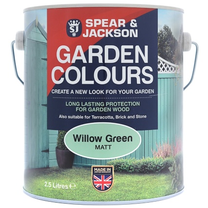 spear & jackson garden colours 2.5l - willow green paint