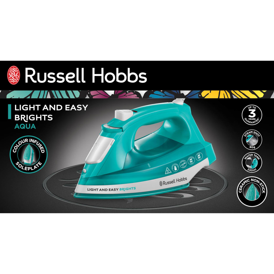 Russell Hobbs Light & Easy Steam Iron 2400W Cheap Irons B&M