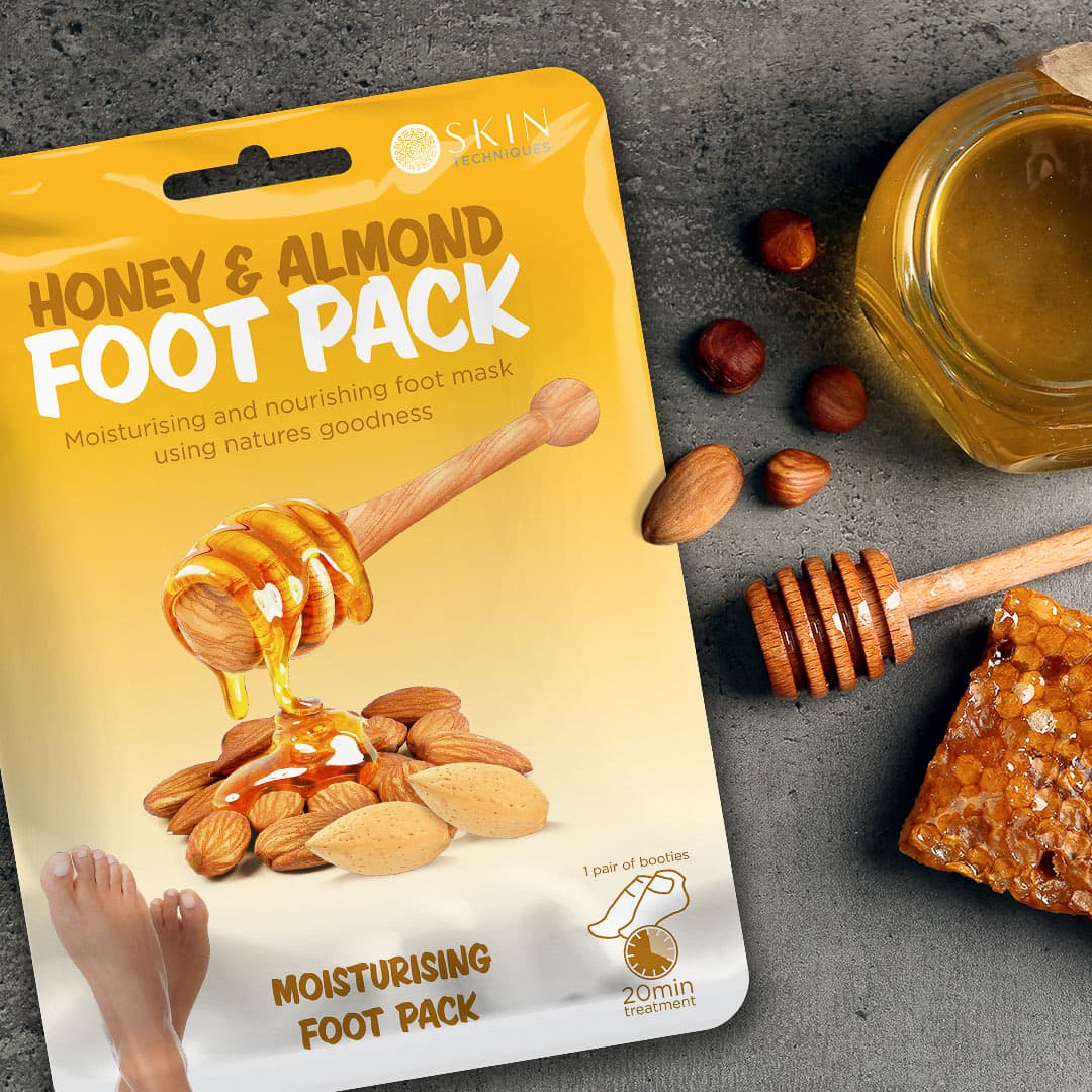 Skin Techniques Honey & Almond Foot Pack Skincare B&M