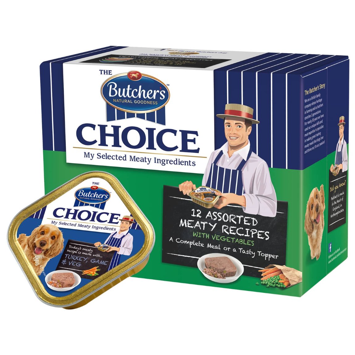 Butcher's Choice Meaty Recipes 12pk Dog Food B&M