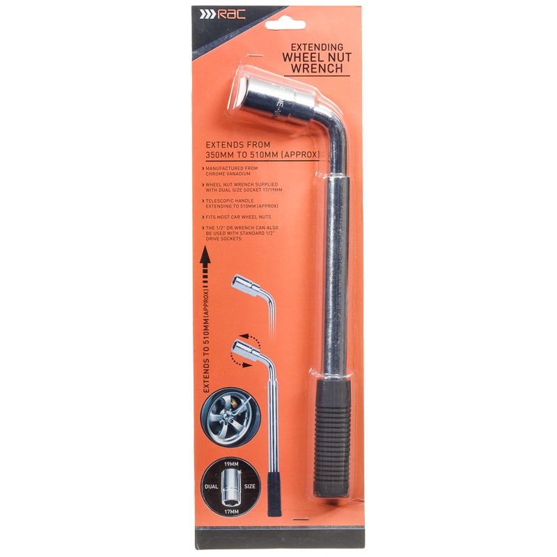 RAC Extending Wheel Nut Wrench DIY Car Care B&M