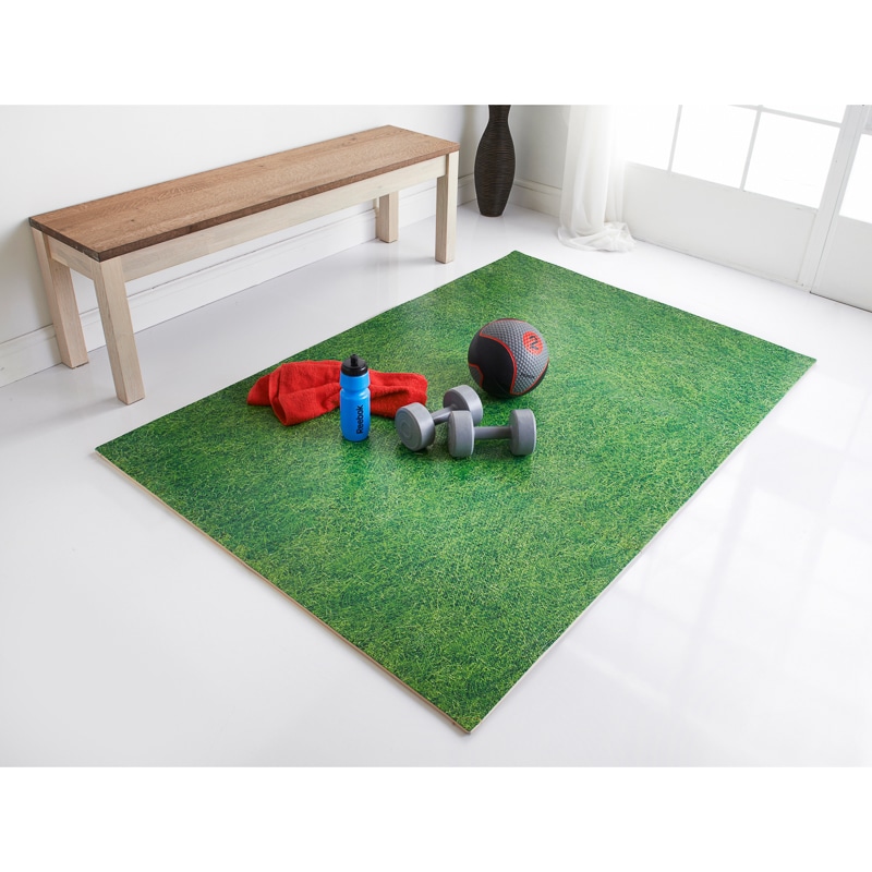 Grass Effect Floor Mat Set 6pc Flooring B&M