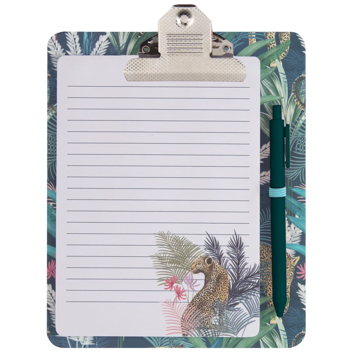 Clipboard & Notepad Leopard Stationery B&M