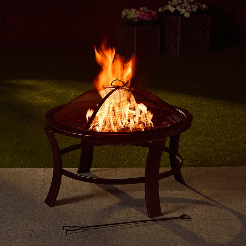 Tuscany Bronze Effect Fire Pit Chimineas B&M