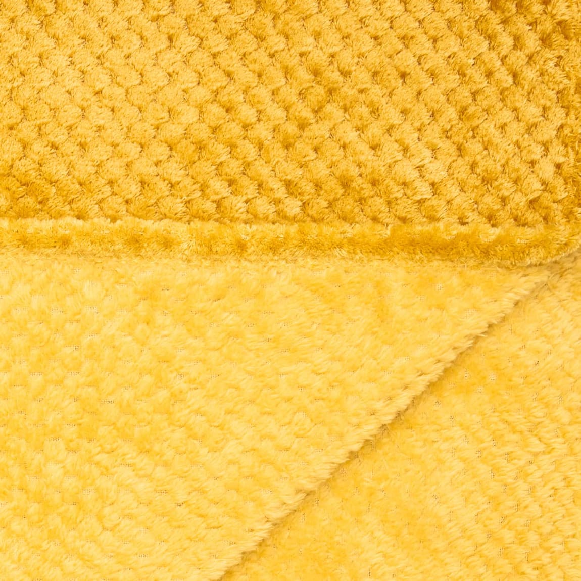 Oversized Waffle Throw Ochre Soft Furnishings B&M