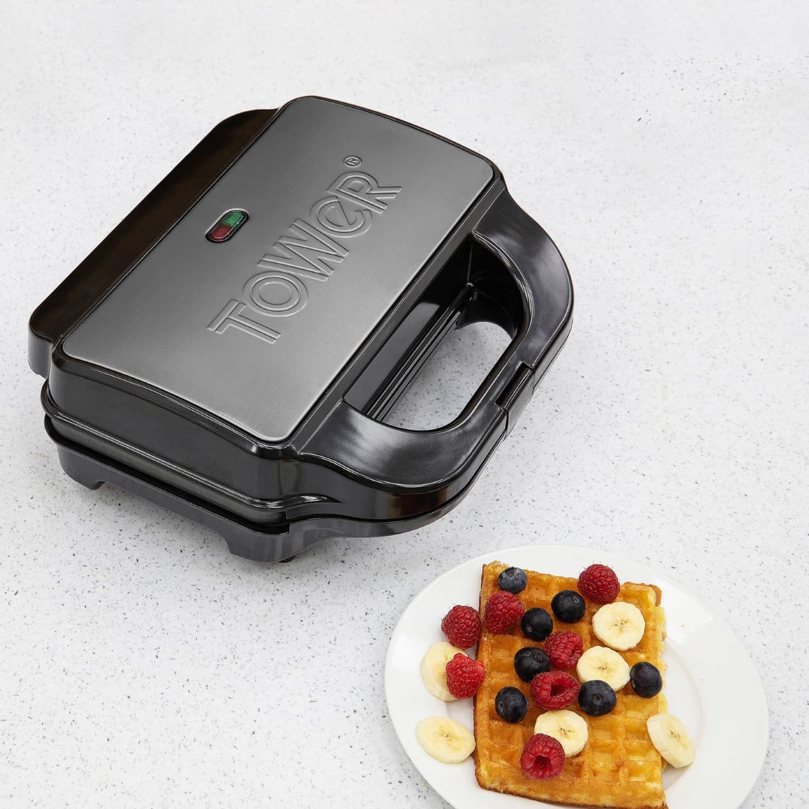 Tower 3in1 Deep Fill Sandwich Maker Silver Kitchen B&M