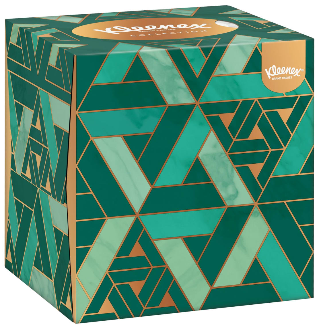 346709-kleenex-collection-tissues-cube-design-green