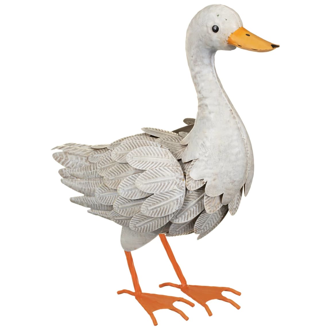 Decorative Metal Duck - White | Garden Ornaments - B&M