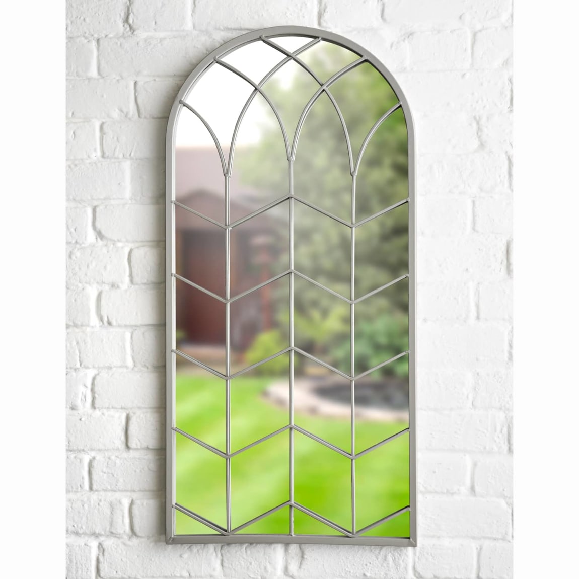 Tuscany Grey Garden Mirror Garden Wall Art B&M