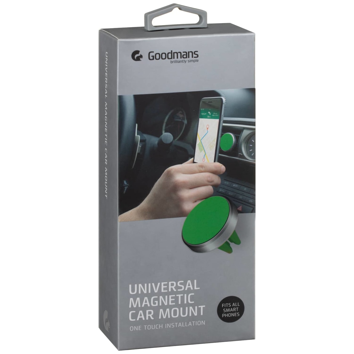 Goodmans Universal Phone Car Mount Green B&M