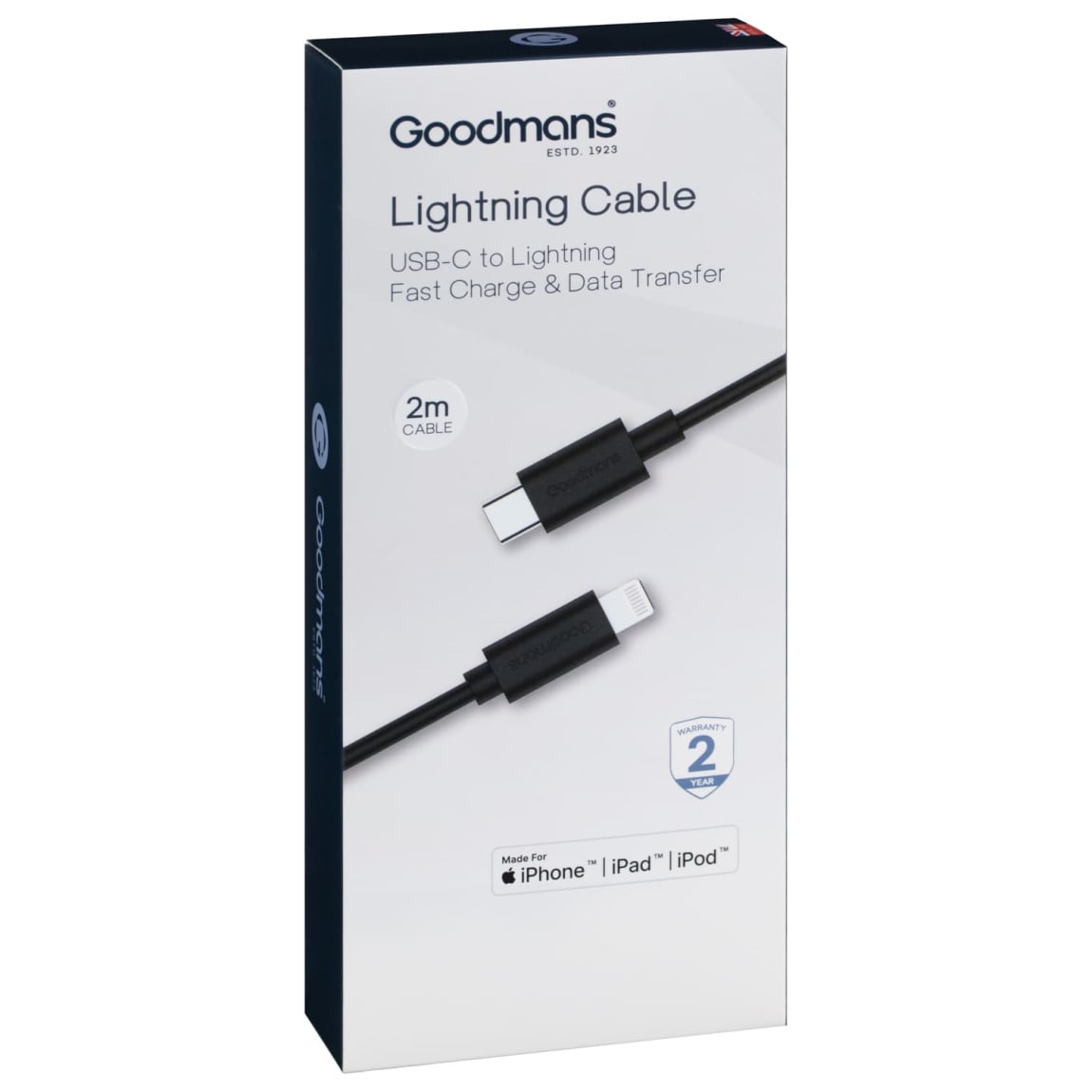 357900-goodmans-lightning-cable-usb-c-to-lightning-2m-black