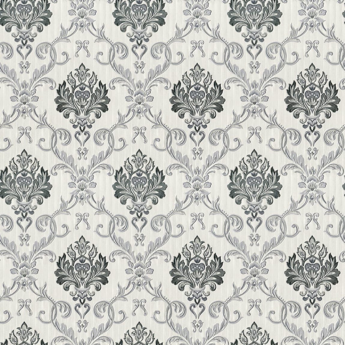 Duplex Damask Grey Wallpaper Damask Wallpaper B&M