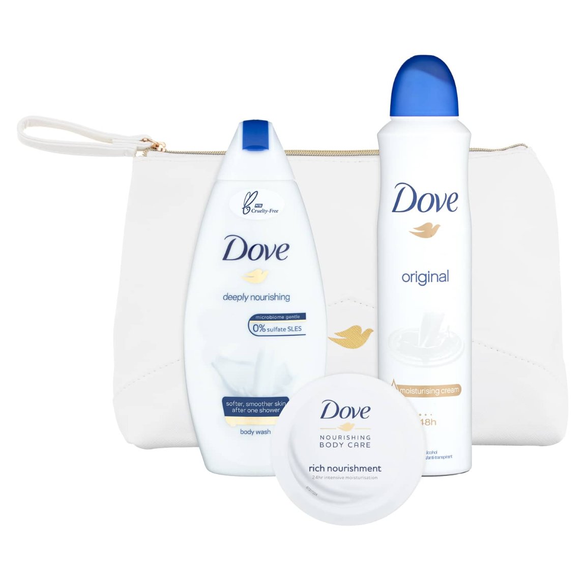 Dove Nourishing Beauty Wash Bag Set Bath & Body Gifts B&M