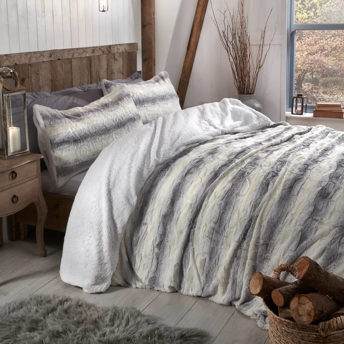 faux fur bedding
