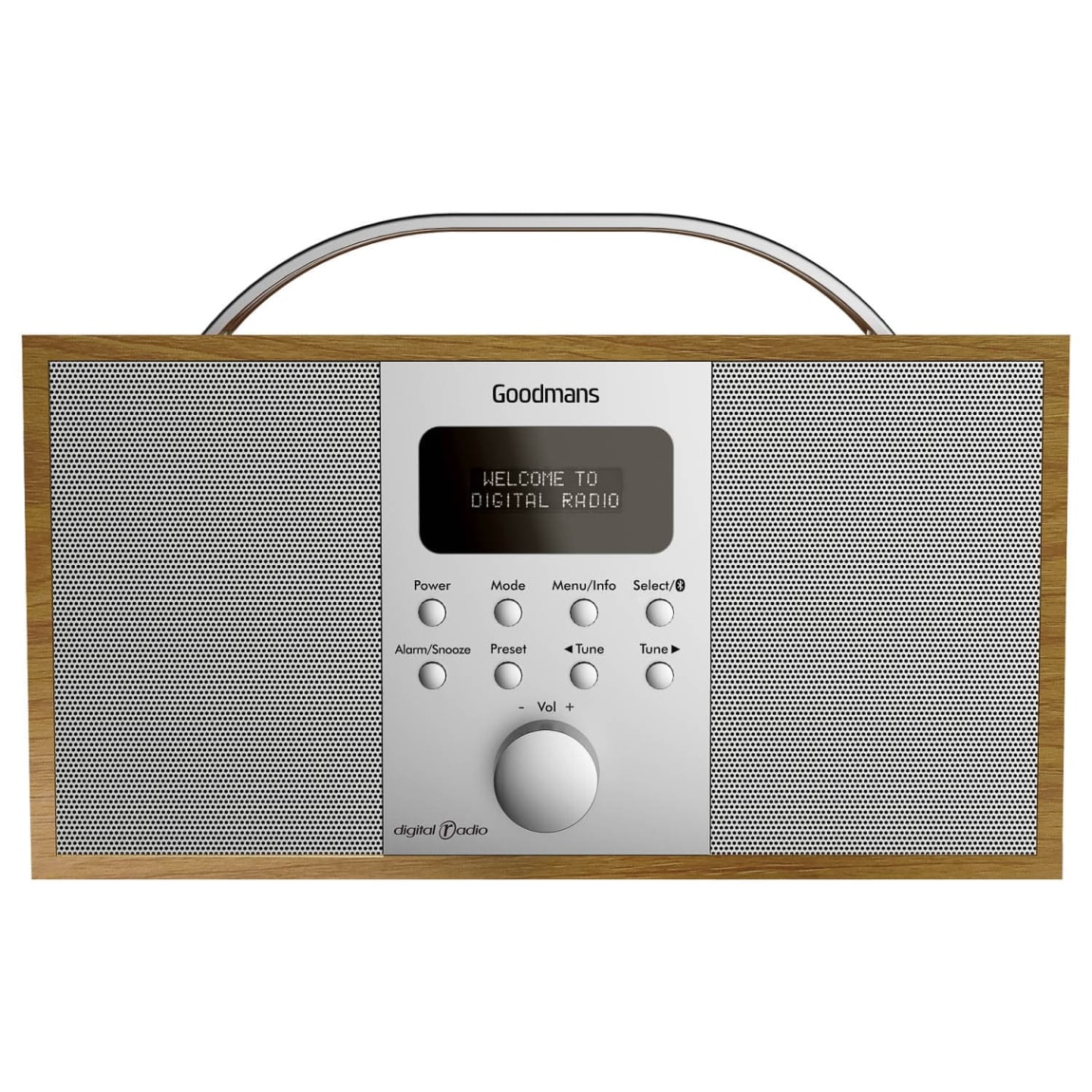Goodmans Wooden DAB Radio with Bluetooth Electricals Radios B&M