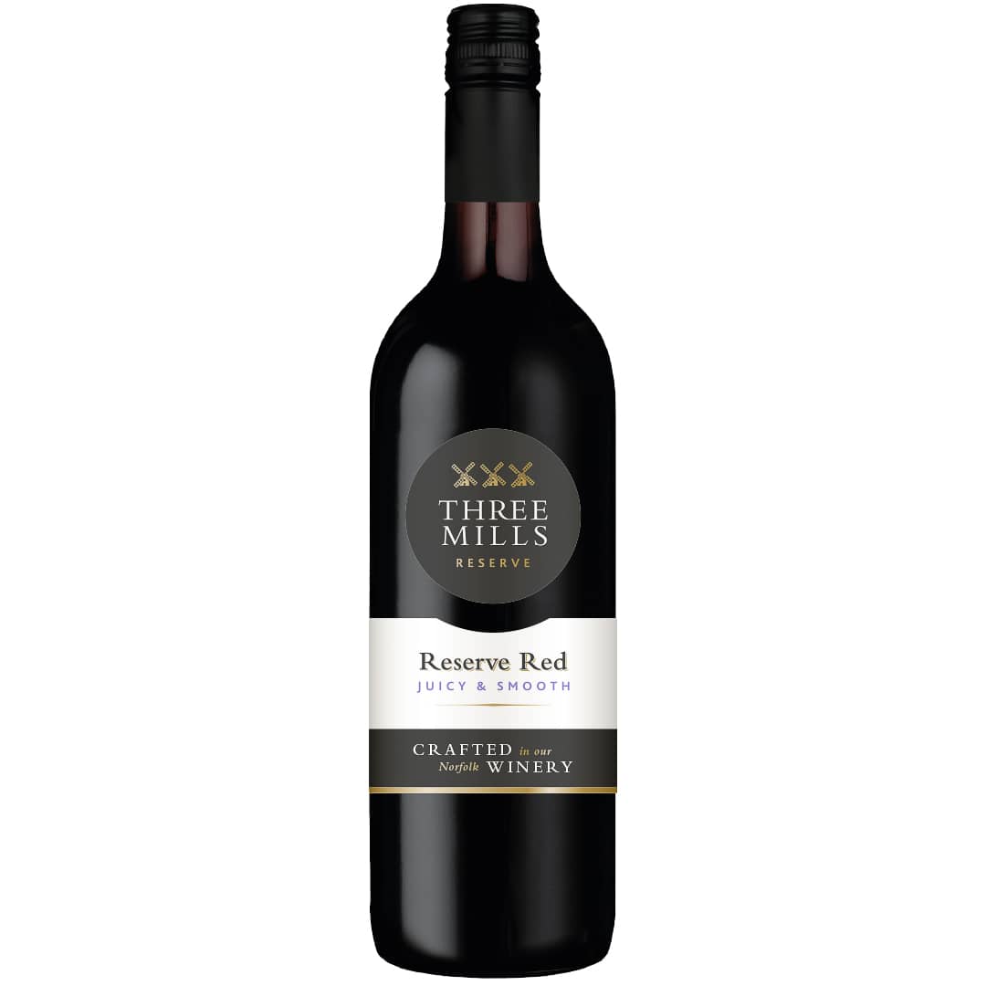 Three Mills Reserve Red Wine 75cl Alcohol Wine B&M