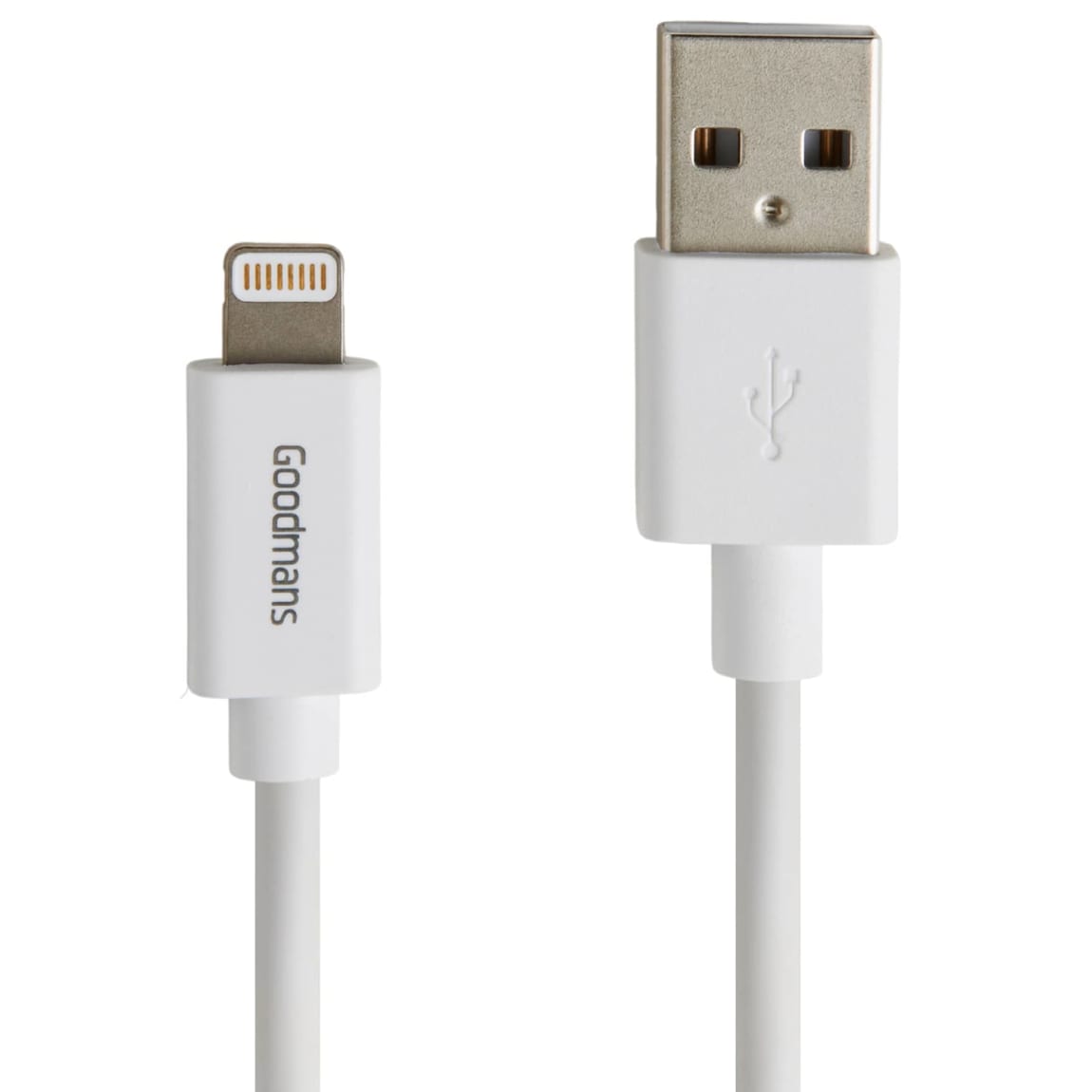 Goodmans Lightning USB Charging Cable White Mobile B&M