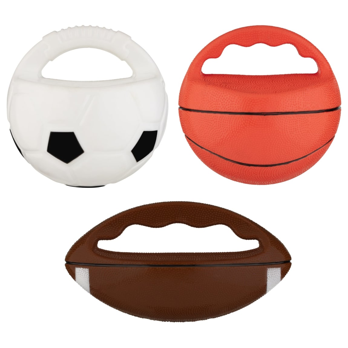 Sports Ball with Handle Dog Toy Rugby l Pets B&M