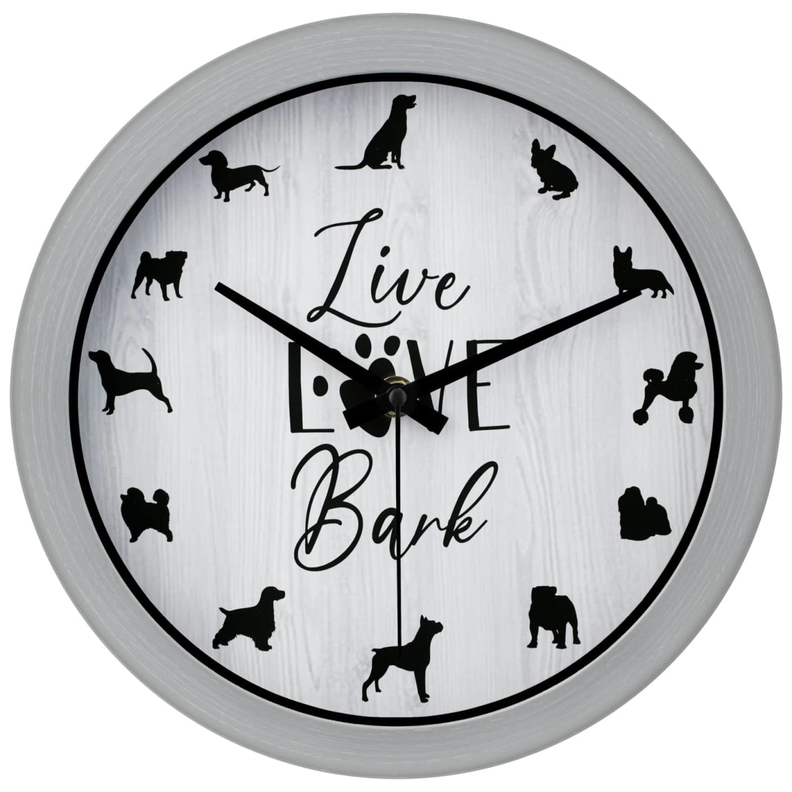 Live Love Bark Clock Home Decorative Accessories B&M.
