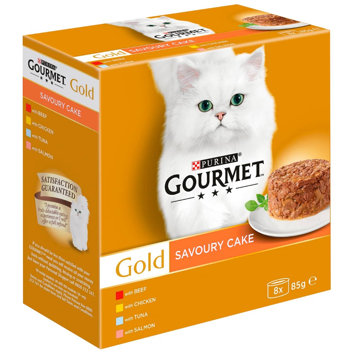 Gourmet Gold Savoury Cake 8 x 85g Cat Food B&M