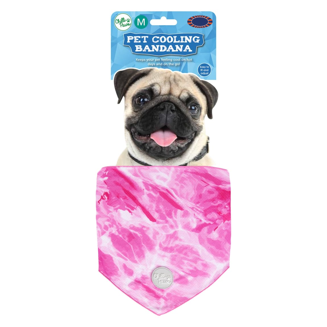 Dog Cooling Bandana Medium Pink Dog Clothes B&M