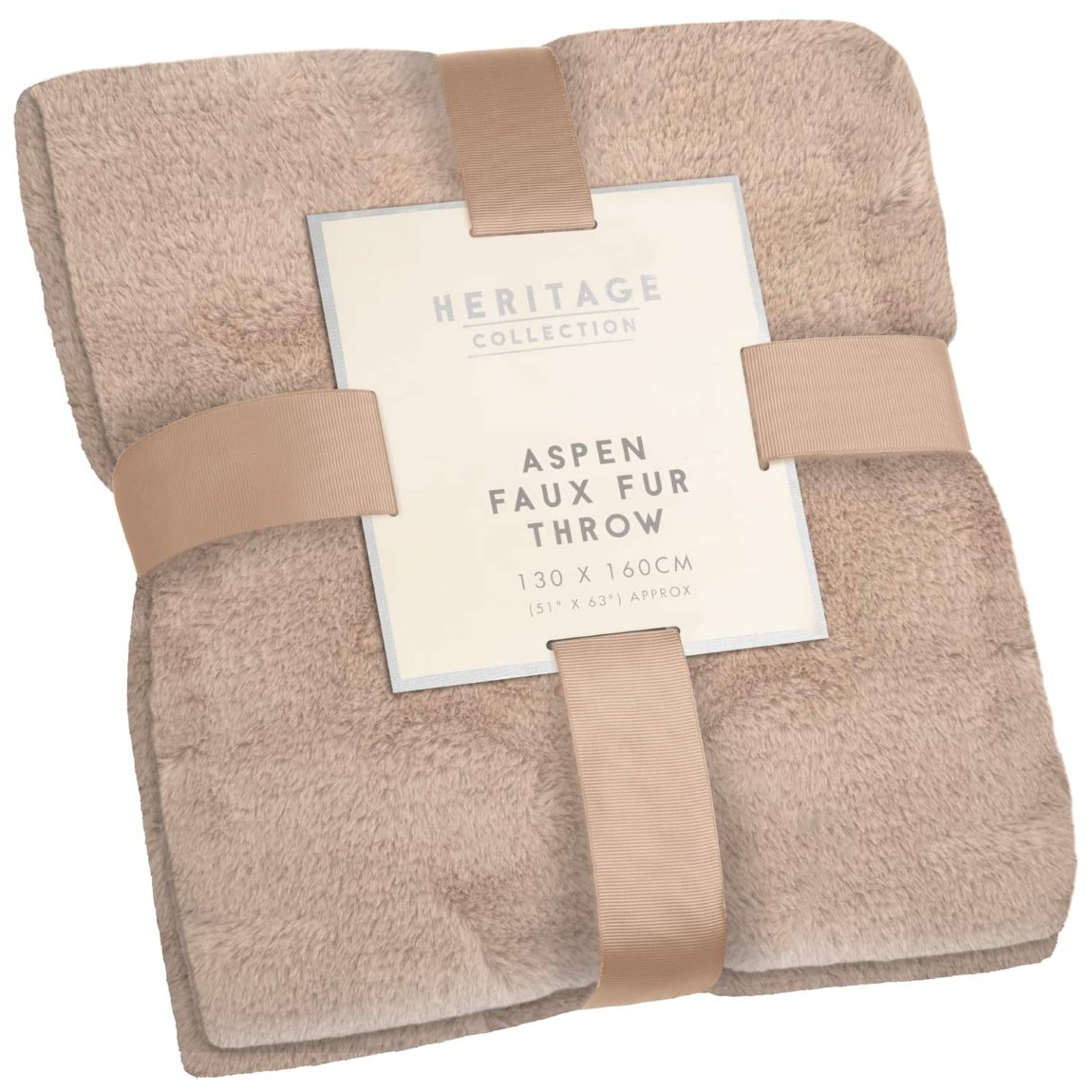 Aspen Throw Mink Soft Furnishings B&M