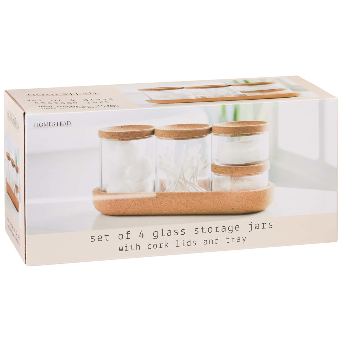 Storage Jars 5pk | Bathroom - B&M